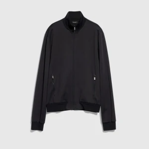 Silk Cotton Jersey Zip Jacket