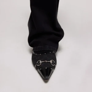 Point-Toe Studded Loafer
