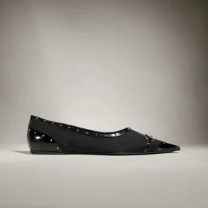 Point-Toe Studded Loafer
