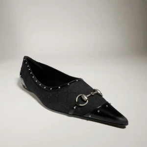 Point-Toe Studded Loafer