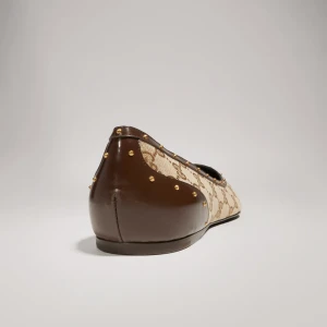 Point-Toe Studded Loafer