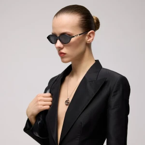 Oval-Frame Sunglasses