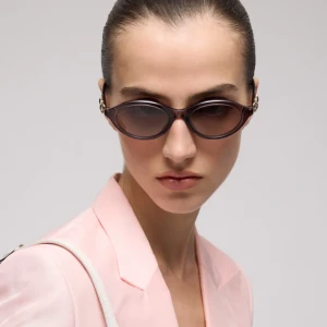 Oval-Frame Sunglasses
