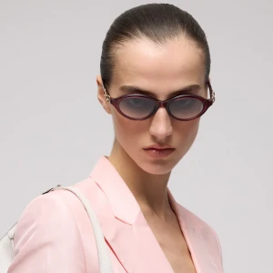 Oval-Frame Sunglasses