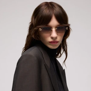 Rectangular-Frame Sunglasses