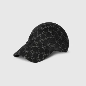 Gg Cotton Denim Baseball Hat