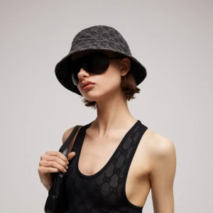 Gg Cotton Denim Bucket Hat