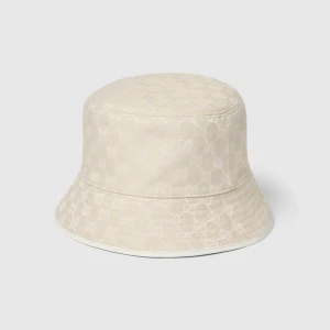 Reversible Gg Cotton Canvas Bucket Hat
