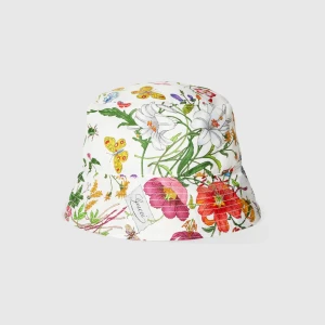 Printed Silk Twill Bucket Hat
