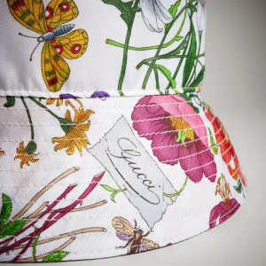 Printed Silk Twill Bucket Hat