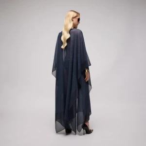 Gg Silk Georgette Cape Dress