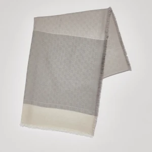 Gg Wool Cashmere Silk Stole