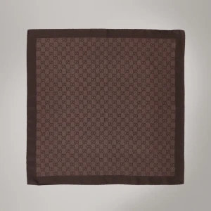 Gg Silk Twill Jacquard Carré