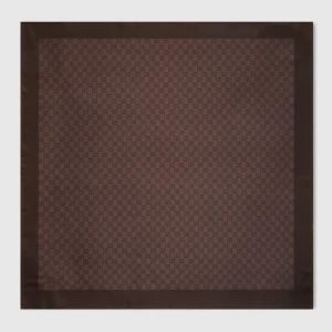 Gg Silk Twill Jacquard Carré