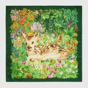 Printed Silk Carré Giardino Di Seta