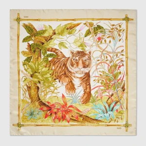 Printed Silk Carré Il Gattino