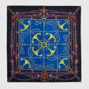Printed Silk Carré Lungomare