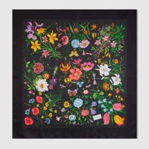Printed Gg Silk Twill Carré