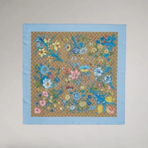 Printed Gg Silk Twill Carré