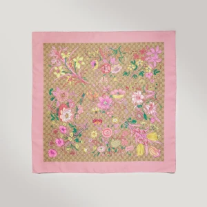 Printed Gg Silk Twill Carré