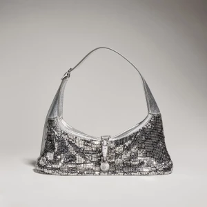 Jackie Slim Metallic Evening Bag