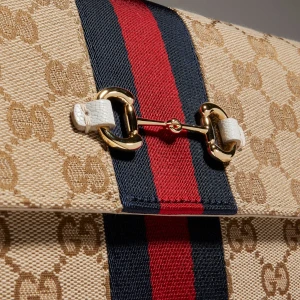 Gucci Horsebit Web Wallet With Strap