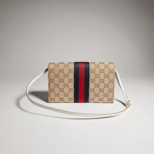 Gucci Horsebit Web Wallet With Strap