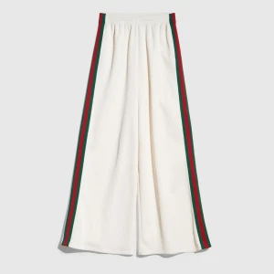 Rib Cotton Jersey Leisure Pants With Web