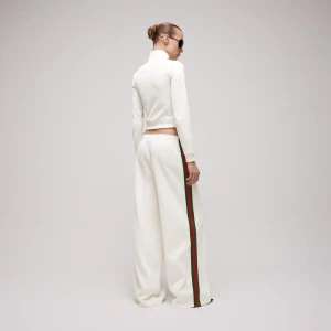 Rib Cotton Jersey Leisure Pants With Web