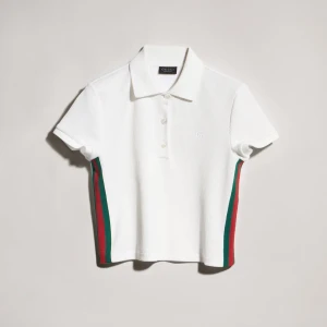Rib Cotton Jersey Polo Shirt With Web