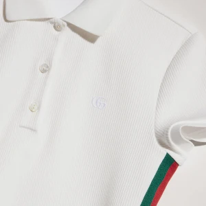 Rib Cotton Jersey Polo Shirt With Web