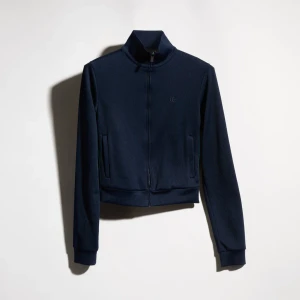 Rib Cotton Jersey Zip Sweatshirt With Web