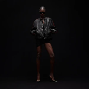 Buffalo Leather Biker Jacket With Web