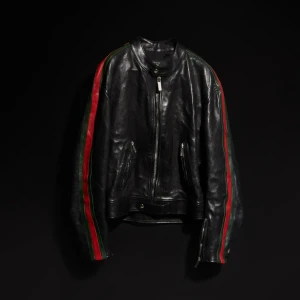 Buffalo Leather Biker Jacket With Web