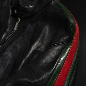 Buffalo Leather Biker Jacket With Web