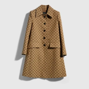 Gg Cotton Canvas Coat
