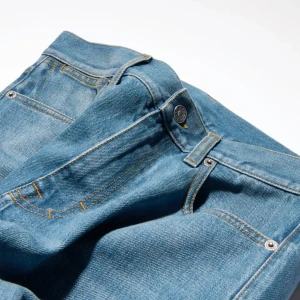Bleached Washed Cotton Denim Pants