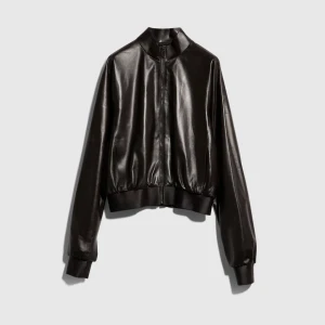Soft Nappa Leather Bomber Jacket