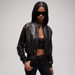 Soft Nappa Leather Bomber Jacket