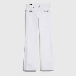Cotton Denim Pants With Horsebit