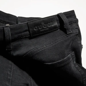 Washed Cotton Denim Skinny Pants