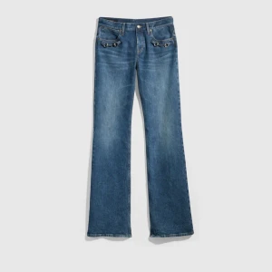 Stretch Cotton Denim With Horsebit