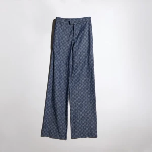Gg Cotton Denim Jacquard Pants