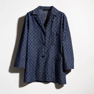Gg Cotton Denim Jacquard Jacket