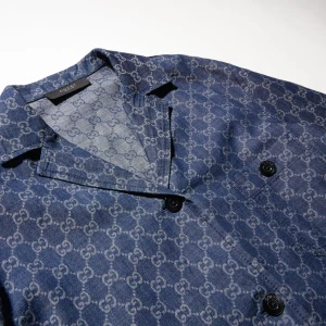 Gg Cotton Denim Jacquard Jacket