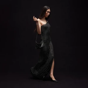Embroidered Jersey Long Dress