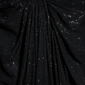 Embroidered Silk Stretch Chiffon Long Dress