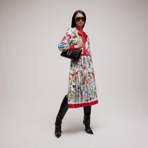 Printed Silk CrÊPe De Chine Chemisier Dress