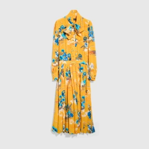 Printed Silk Chemisier Dress