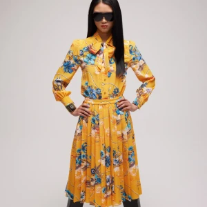 Printed Silk Chemisier Dress